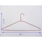 Strong Coloured Wire Coat Hangers (13G) 16"/40cm RED Metal Clothes extra strong